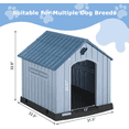 thumbnail image 7 of Waleaf Durable Waterproof Plastic Dog House for Small to Large Sized Dogs, Indoor Outdoor Doghouse with Elevated Floor, 7 of 7