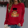 thumbnail image 2 of Gibobby Sudaderas para mujer sudadera de – Sudadera del día de la Sudadera cómoda para mujer para de la (tipo 5)(Rojo, XXL), 2 of 4