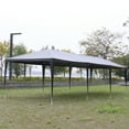 thumbnail image 5 of 10'x30' Outdoor Party Tent with 8 Removable Sidewalls, Waterproof Canopy Patio Wedding Gazebo, Black, 5 of 12