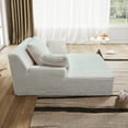 thumbnail image 5 of Oversized Chaise Lounge Sofa Bed, Plush Upholstered Sleeper Chair with Corduroy Fabric, No Assembly Required for Living Room & Bedroom, 5 of 7