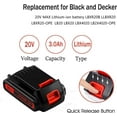 thumbnail image 2 of 3.0Ah 20V Max Lithium Battery Replacement for Black and Decker 20V Battery LBXR20 LBXR20-OPE LB20 LBX20 LBX4020 LB2X4020, 2 of 12