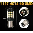 thumbnail image 2 of 4PCS White/Amber Dual Color Switchback 1157 2357 S25 LED Bulbs For Front Turn Signal Light, 2 of 10