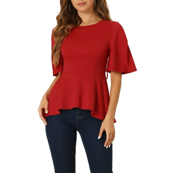 INSPIRE CHIC Tweed Cropped Jackets for Women's Contrast Lapel Collar Double Breasted Vintage Plaid Blazer XS Black