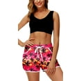 thumbnail image 3 of Women Summer Board Shorts Hawaiian Tropical Print Beach Swim Shorts with Pockets, 3 of 10