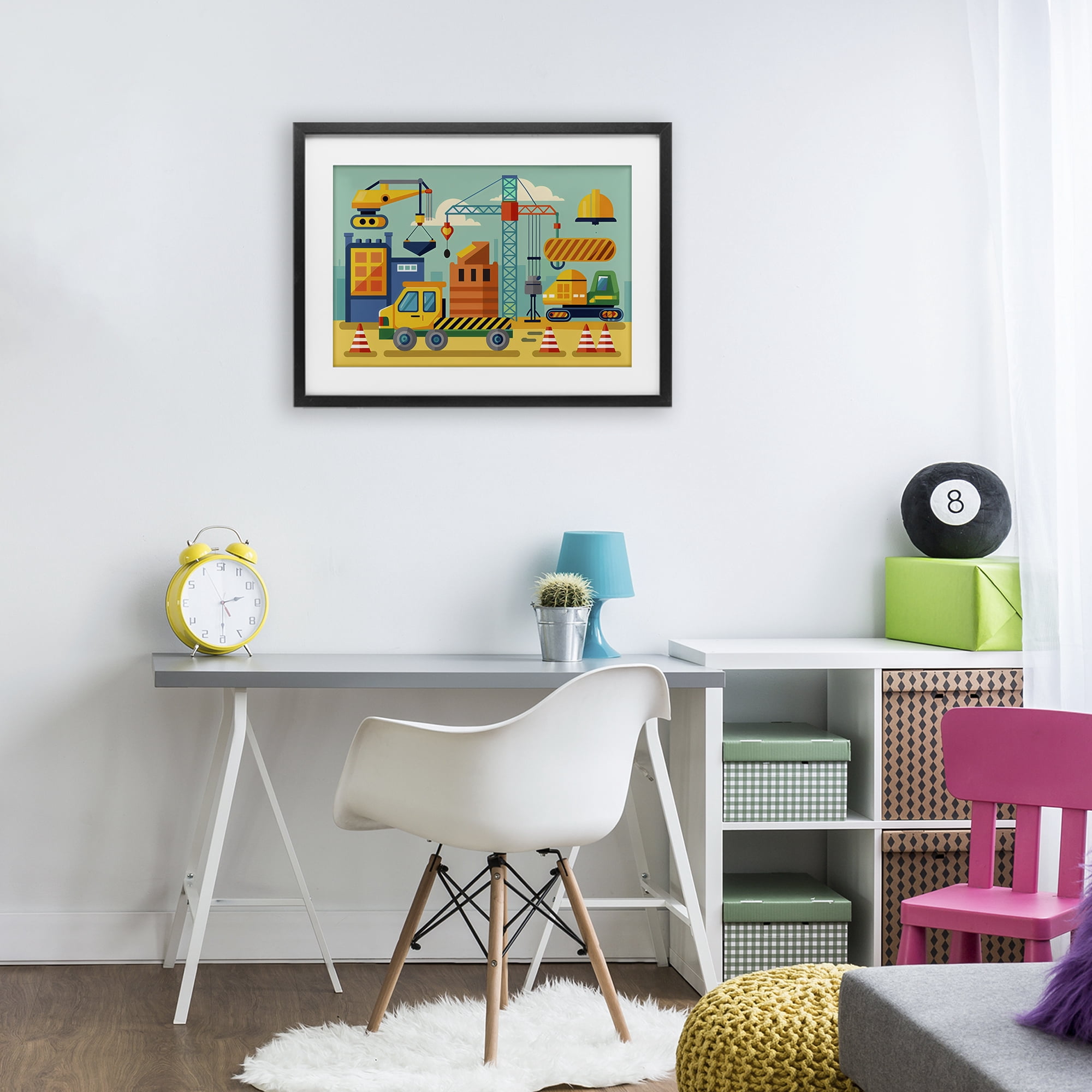 Stupell Industries Industrial Construction Site Black Framed Print Under Glass, design by Creative Studio