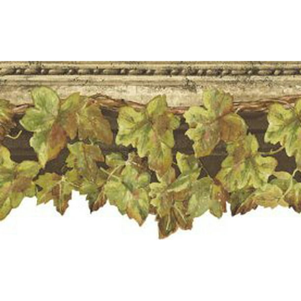 879295 Scalloped Ivy Wallpaper Border - Walmart.com - Walmart.com