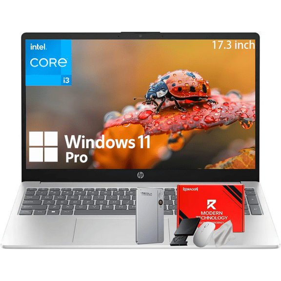 HP Premium 17 Flagship Laptop, 17.3” HD+ Anti-Glare Display, Intel i3-N305 , 16GB RAM, 1TB PCIe SSD, Wi-Fi 6, HDMI, Webcam, Windows 11 Pro, Silver