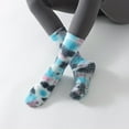 thumbnail image 2 of Women's Yoga Pilates Socks with Grips Non Slip Colorful Tie Dye Cushioned Crew Socks for Barre Ballet Dance, Medium 6-9, 2 of 7