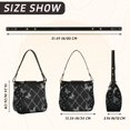 thumbnail image 2 of Iauyy Women's Handbag Removable Shoulder Satchel Bag-Polyester and PU leather ，Black and White Leopard Print, 2 of 7