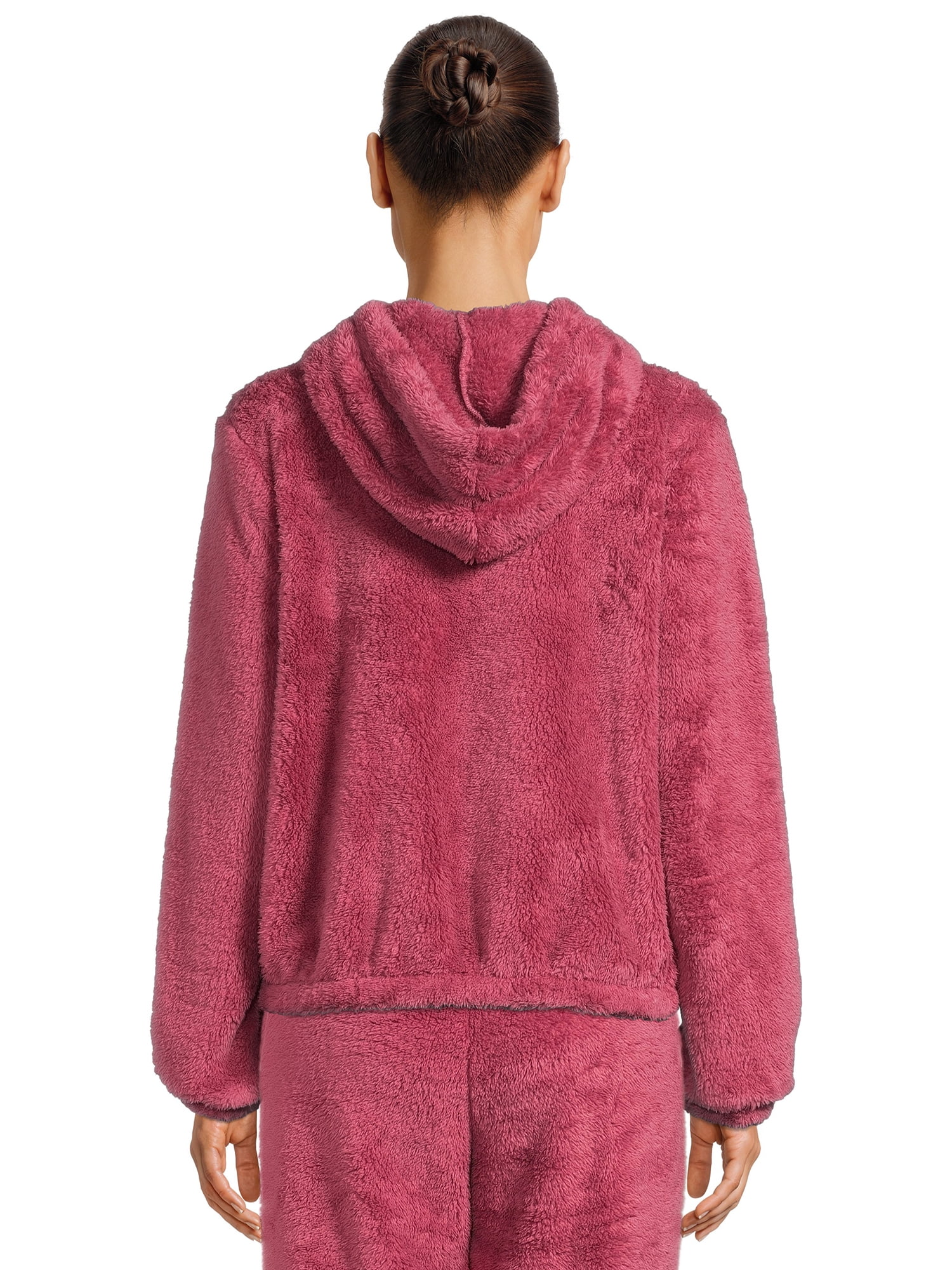 Self Esteem Juniors Faux Sherpa Zip Up Hoodie