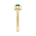 thumbnail image 3 of ANGARA Natural Solitaire Emerald Infinity Knot Engagement Ring in 14K Yellow Gold for Women (Size-5mm) | May Birthstone, Birthday, Anniversary, Jewelry Gift for Women | Natural Emerald Ring, 3 of 10