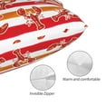 thumbnail image 3 of Honeii Red Lobster Print Pillow Cases,Plush Throw Pillow Covers,Decorative Pillowcase for Sofa, Couch, Living Room-14"x20", 3 of 6