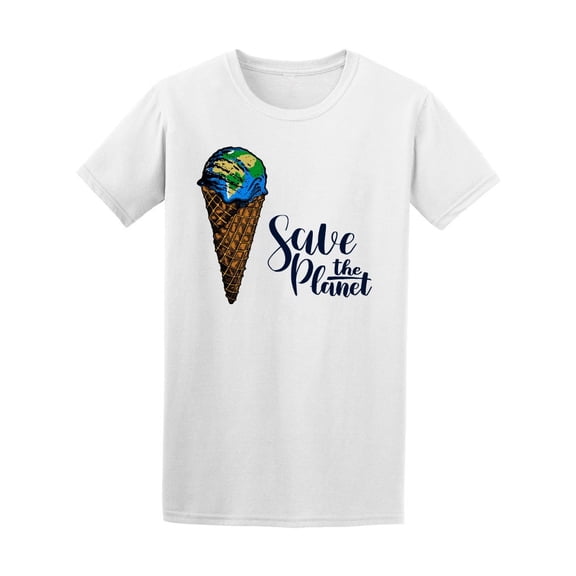 Save The Planet Earth Ice Cream Tee Men's -Image by Shutterstock