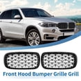 thumbnail image 2 of Unique Bargains Front Upper Hood Bumper Grille Grill for BMW X5 F15 2014-2016 Left and Right 1 Pair Black, 2 of 6