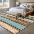 thumbnail image 4 of 5'x8' Area Rugs, Blue Brown Farmhouse Indoor Outdoor Area Rug for Living Room Bedroom, Retro Vintage Wood Washable Bathroom Rugs Kitchen Floor Carpet Mats Home Decor Aesthetic, 4 of 8