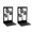 Black, variant on Decorative Bookends, Heavy Metal, Set of 2, for Displaying Books & Records