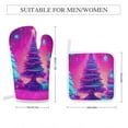thumbnail image 2 of Snowman Christmas Tree Elk Insulated Gloves And Pot Mats (four Piece Set), 2 of 6