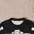 thumbnail image 6 of MUXiin Kids Halloween Pajamas,Toddler Boys Girls Halloween Skeleton Print Pajama Set Two Piece Long Sleeve Sleepwear Outfit,Black,2-3 Years, 6 of 8