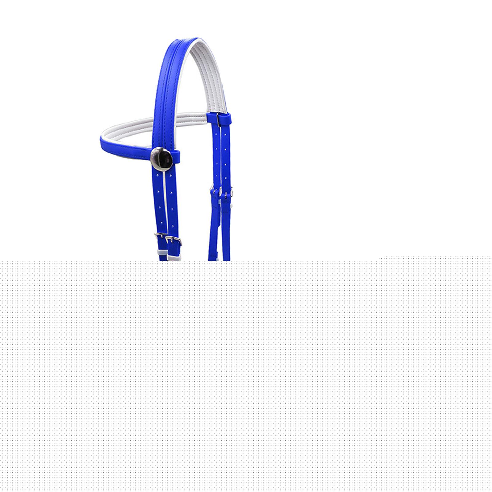 thumbnail image 3 of Brida para caballo con rienda y cabezada de acero inoxidable, bocado de anilla, cuerda para montar a caballo M azul, 3 of 8