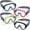 Clear, Blue, Yellow, Pink, variant on 4 Pack Adult Swim Goggles With Nose Cover Snorkel Diving Mask Elastic Strap Scuba Underwater Swimming Goggle