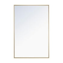 Metal frame Rectangle Mirror 28 inch Brass