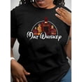thumbnail image 1 of Camiseta de Mujer de Verano BásicaStylish Chic Letter Print T-Shirt for Women - Soft, Breathable, Crew Neck, Short Sleeve, Comfort Fit, Perfect for Summer Casual Wear, Outdoor Activities, and Daily, 1 of 6