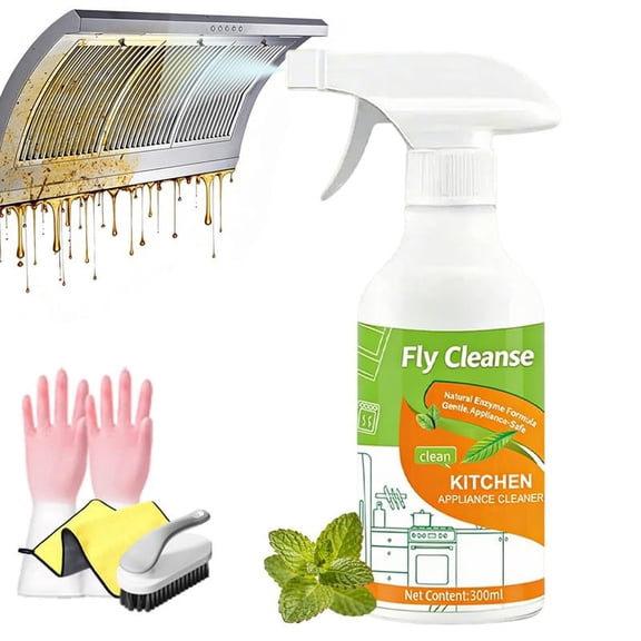Fly Cleanse FlyCleanse Spray, FlyCleanse Kitchen Cleaner, Electrolyzed Ion Kitchen Cleaner Spray, Natural Enzyme Formula Liquid Cleaner for Household Appliances & Easy Cleaning Solution