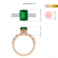 thumbnail image 5 of ANGARA Lab Grown 2.25 Ct Emerald Engagement Ring with Diamond Accents for Women in 14K Rose Gold (Size-9x7mm) | May Birthstone, Anniversary, Jewelry Gift for Women | Lab-Grown Emerald Ring, 5 of 8