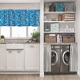 thumbnail image 5 of LALILO Kitchen Curtain Valance Natural Gray And Black Hibiscus Rod Pocket Window Curtain 52"x 18" Set of 2, 5 of 5