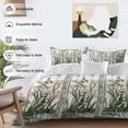 thumbnail image 3 of Cal King 4 Piece Bedding Set Country Butterfly Spring Flower Leaves Soft Breathable Duvet Cover and Pillowcase,Vintage Green Plants Duvet Cover Set Bed Sheets for Bedroom Dormitory Guest Room, 3 of 9
