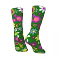 thumbnail image 4 of Flower Power Socks Bright Floral Trendy Stockings Ladies Quality Skateboard Socks Winter D, 4 of 7