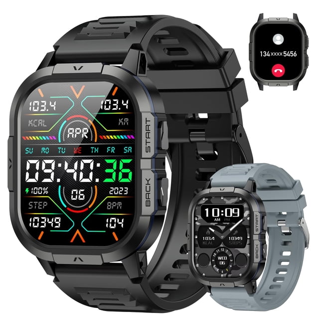 Smartwatch TAEPOK Militar Impermeable Rastreador de Fitness para Hombres