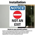 thumbnail image 3 of (2 Pack) Not An Exit Sign With Symbol OSHA Notice Sign 5 Inch X 3.5 Inch Vinyl Label Decal Sticker Weather Resistant, UV Protected for Workplace, Business, and Construction Site, Made, 3 of 7