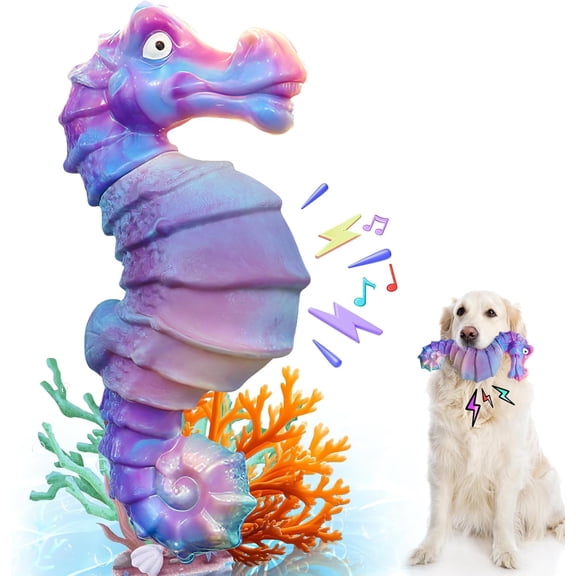 Dog Chew Toys for Aggressive Chewers: Squeaky Dog Chew Toys for Large Dogs-Tough Indestructible Toys for Large/Medium/Small Breeds-Interactive Toys with Fun Squeaky Sound for Boredom