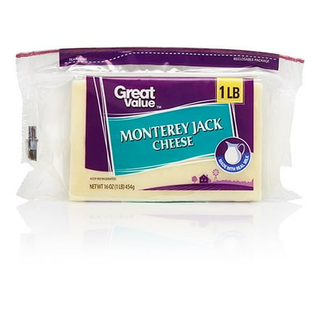 Great Value Natural Monterey Jack Cheese, 16 oz - Walmart.com