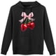 thumbnail image 1 of Sudadera con capucha, dulce y fresca, con lazo rosa de fresa para niña, de algodón agradable para la piel, top informal unisex., 1 of 5