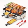 thumbnail image 3 of 2-in-1 Electric Grill & Griddle | 1500W Indoor Outdoor Grill with Non-Stick Plates, Grill Mesh, Temp Control, Dishwasher Safe | Smokeless Electric BBQ & Frying Pan, Holiday Gift, 3 of 16