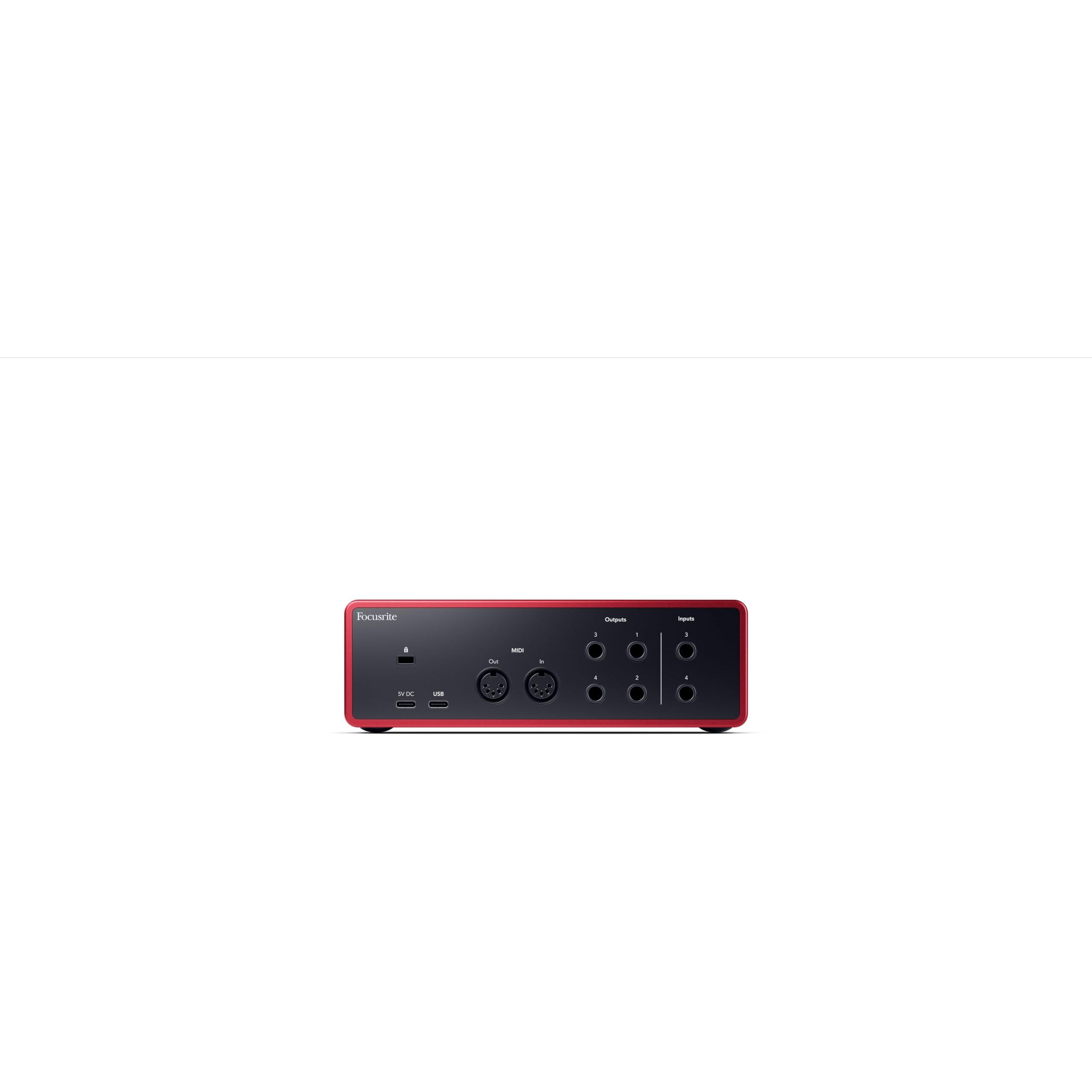 Focusrite Scarlett 4i4 4th Gen USB-C Audio Interface Bundle with Mic, Headphones & Software