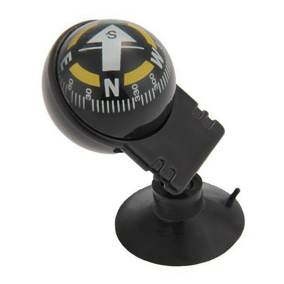 Navigation Compass Ball Black Car Dashboard Boat Truck Suction Mount Pocket