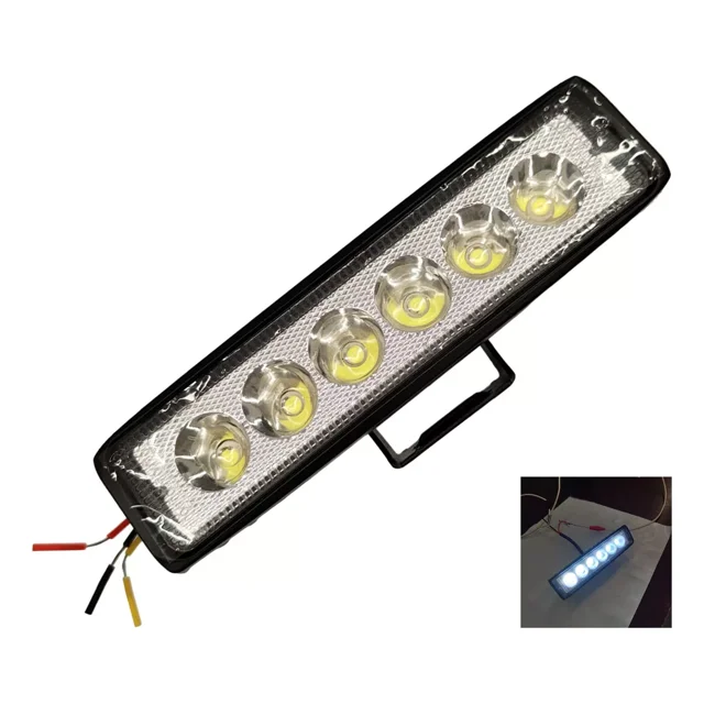 Faro Auxiliar Barra Led Luz Blanca Moto Auto Estrobo 1800 Lm