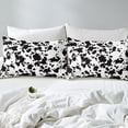 thumbnail image 4 of Cow Print Bedding Set Twin Size,Milk Cow Cattle Bed Sheets Set Teens Adults,Wild Animal Farmhouse Flat Fitted Sheet,Black White Bull Cowhide Top Sheet with 1 Pillowcase, 4 of 6