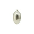 thumbnail image 2 of Silver Streak Round Vase - Aluminum Decorative Vase - Narrow Mouth - Console & Dining Table Decor, 2 of 3