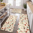 thumbnail image 2 of Red Mushroom Light Pattern Kitchen Rugs Sets Of 3,Kitchen Runner Rugs Non Skid Washable,Decorative Kitchen Floor Mats for Kitchen,Sink,Laundry,17"x30"+ 17"x47" + 17"x59", 2 of 6