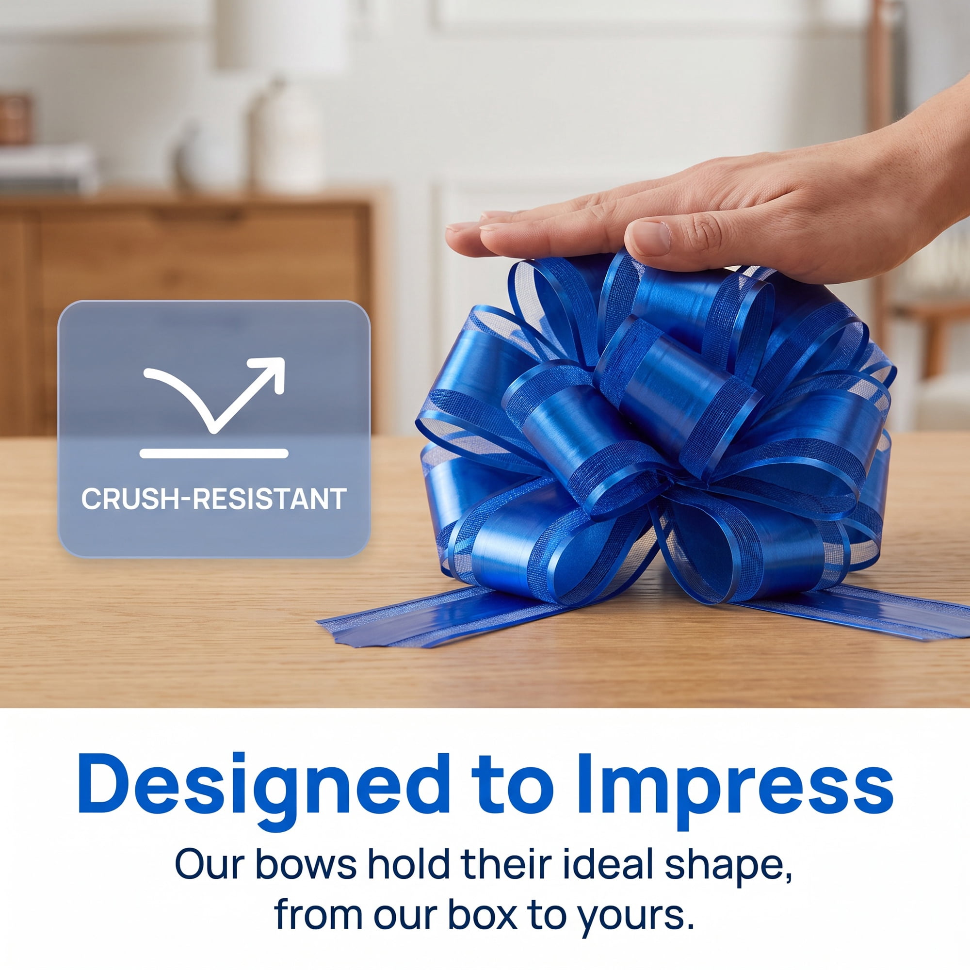 Unique Bargains Elegant Multi-Layered Star Bows for Gift Wrapping and Decoration Blue