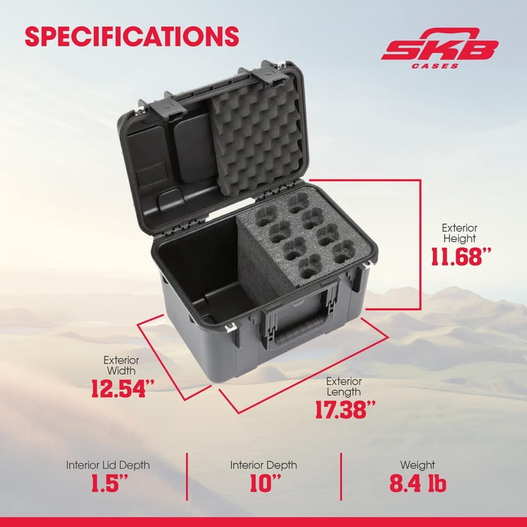 SKB 3i-1610-MC8 iSeries Case for 8 Microphones with Storage