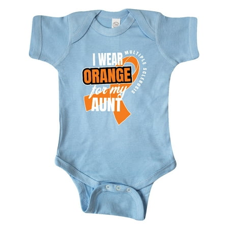 

Inktastic I Wear Orange For My Aunt Multiple Sclerosis Awareness Gift Baby Boy or Baby Girl Bodysuit