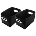 thumbnail image 3 of WEUVEB Black Felt Storage Baskets with Handles, Portable Handstitched Bins for Home Organization and Quiet Storage, 3 of 8