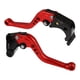 thumbnail image 1 of 1 Par Motocicleta Freno Embrague Manetas Plegables para Kawasaki Rojo, 1 of 6