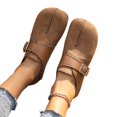 thumbnail image 6 of Willtoo Women's Retro Split-Toe Flats, Adjustable Buckle Strap Splicing Casual Loafers, Fashion Comfort Daily Walking Shoes, 6 of 6
