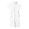 thumbnail image 4 of vigerkar Linen Tank Tops for Women Button Down Sleeveless V Neck Loose Fit Shirts Summer Casual Plus Size Lightweight Blouses White, XXL, 4 of 5